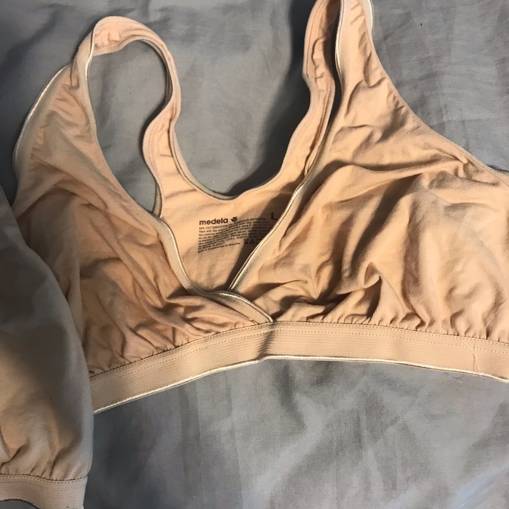 medela 95%cotton5% spandex flesh nursing bras